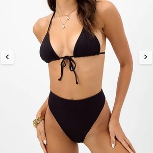 anne plisse frankies bikini high waisted bottoms!!